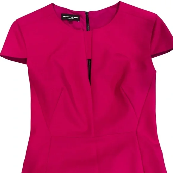 NARCISO RODRÍGUEZ Sheath Dress w Cutout Fuchsia size IT 44/US Medium-8 - Picture 5 of 9